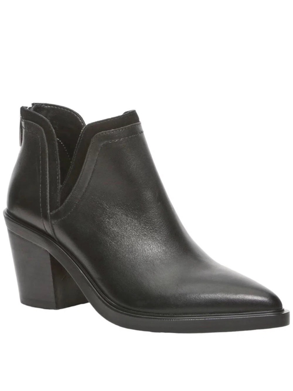Vince Camuto Women's Black Leather Pointed Ankle Booties size 9.5